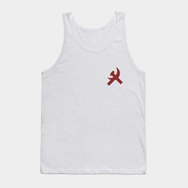 Small Modern Hammer and Sickle Tank Top by felpogarrido